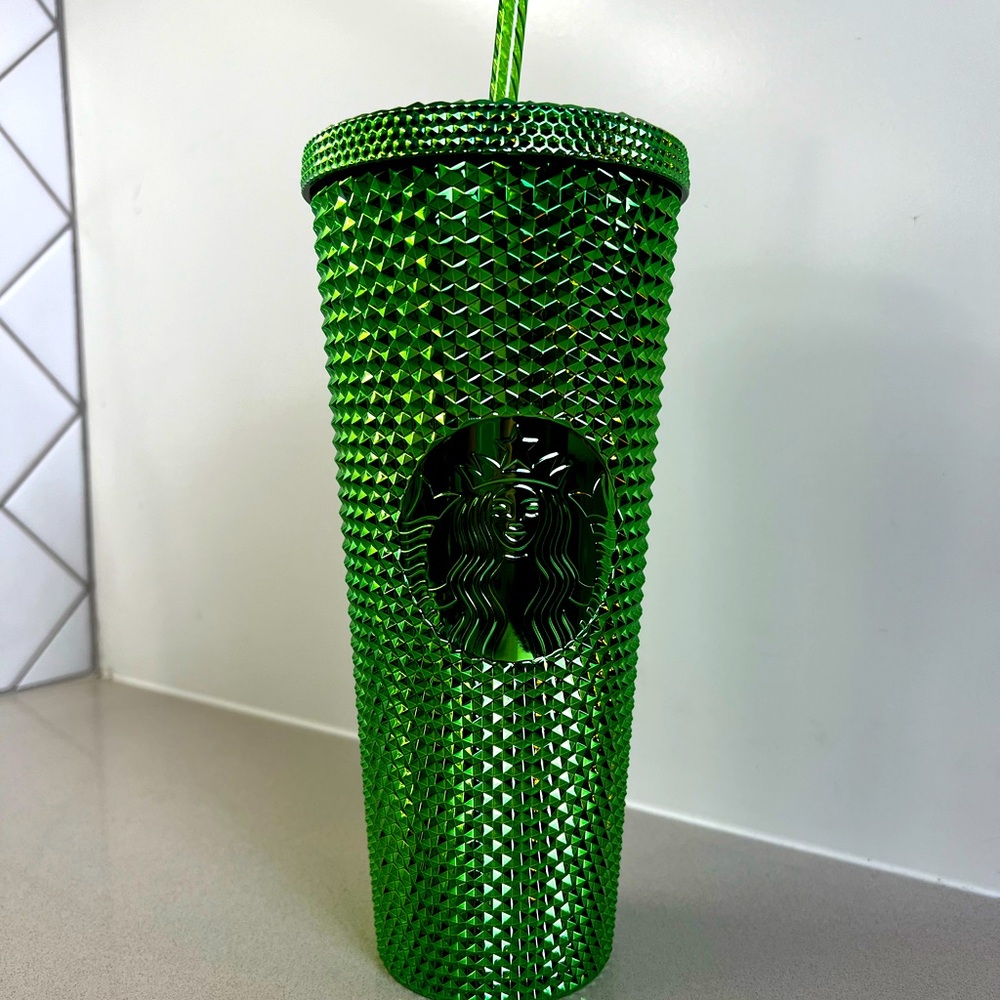 Brand New Starbucks 2023 Green Metallic Venti 24 oz cup